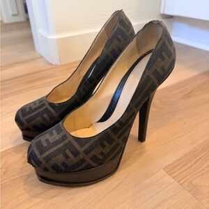 Fendi zucca platform Heels
